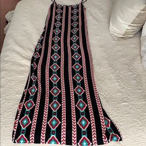 Aztec print maxi with slit